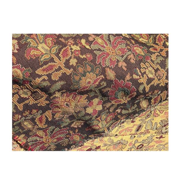 Vintage Tapestry Upholstery Fabric 72x54" Reversible Jacquard Brocade - Picture 4 of 8